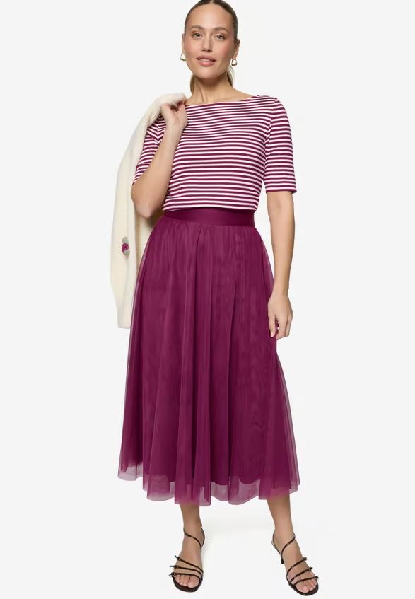 Zero Rok met elastische tailleband Paars