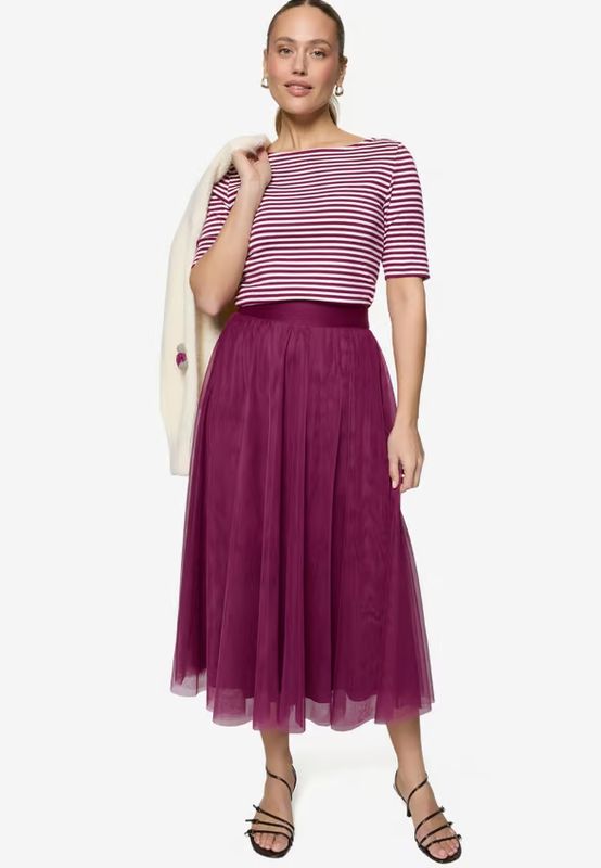 Zero Rok met elastische tailleband Paars