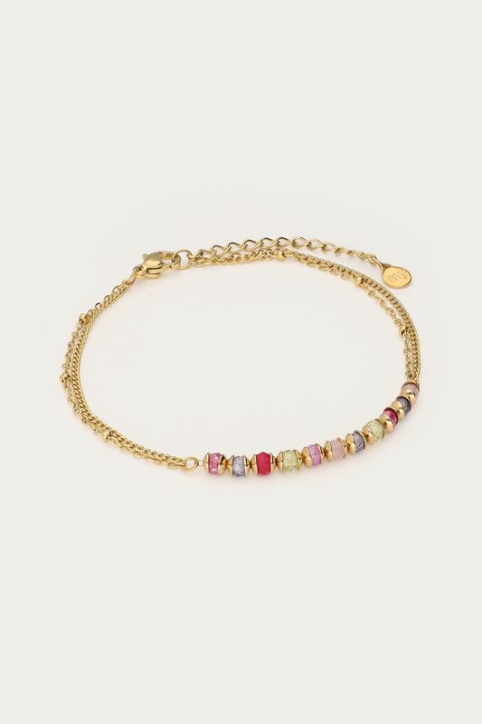 My Jewellery armband met mini multikleur kralen Goud