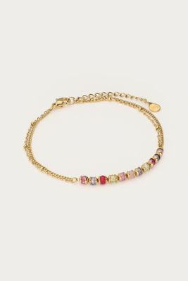 My Jewellery armband met mini multikleur kralen Goud