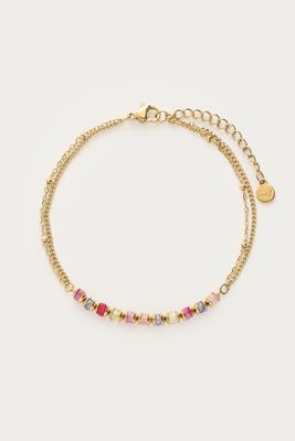 My Jewellery armband met mini multikleur kralen Goud