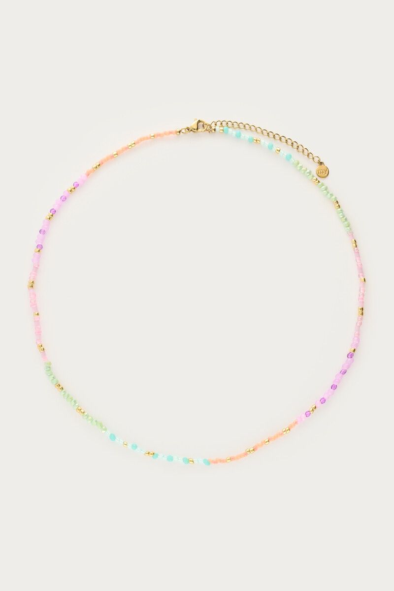 My Jewellery Botanical ketting met multikleur kralen goud