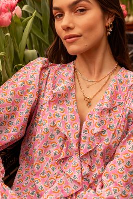 My Jewellery Botanical schakelketting met groene bedels goud