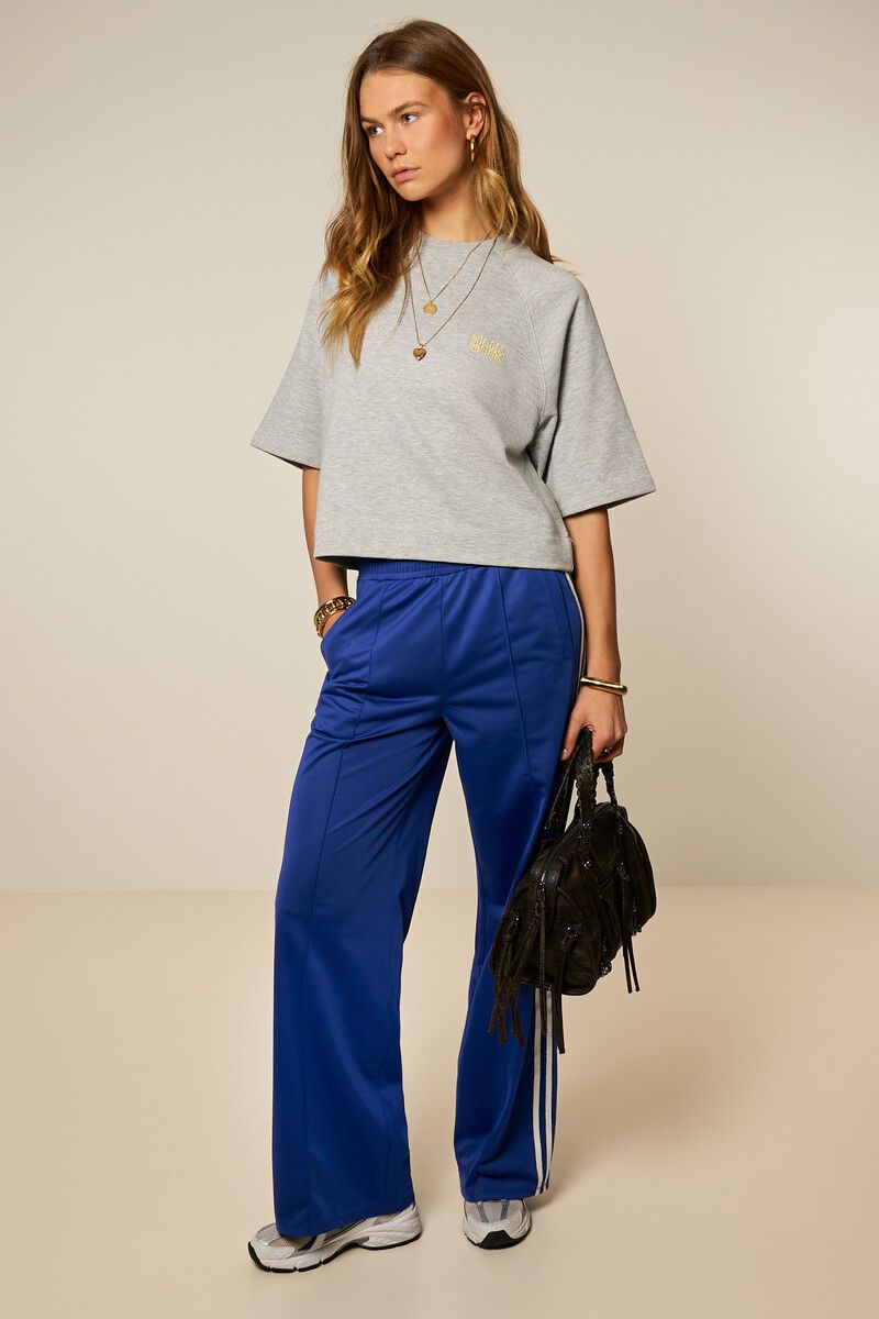 My Jewellery donkerblauwe wijde jogger broek met strepen