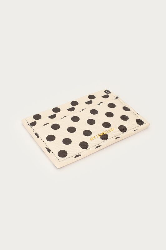 My Jewellery Card holder polkadot white Goud