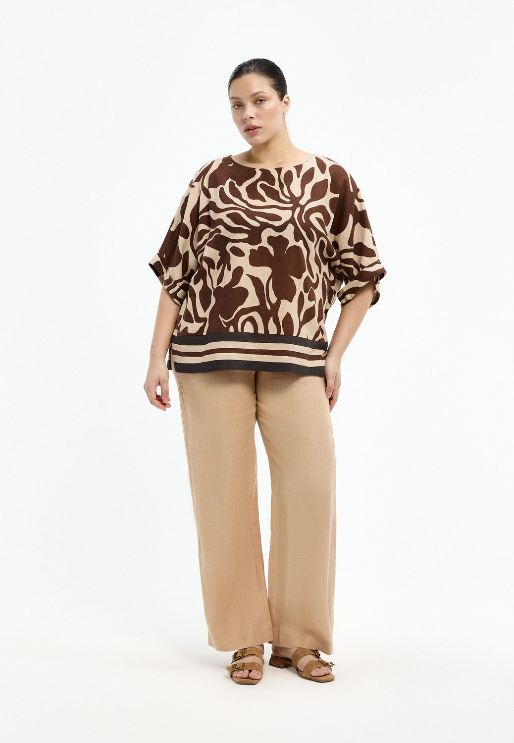 Xandres himano blouse Bruin