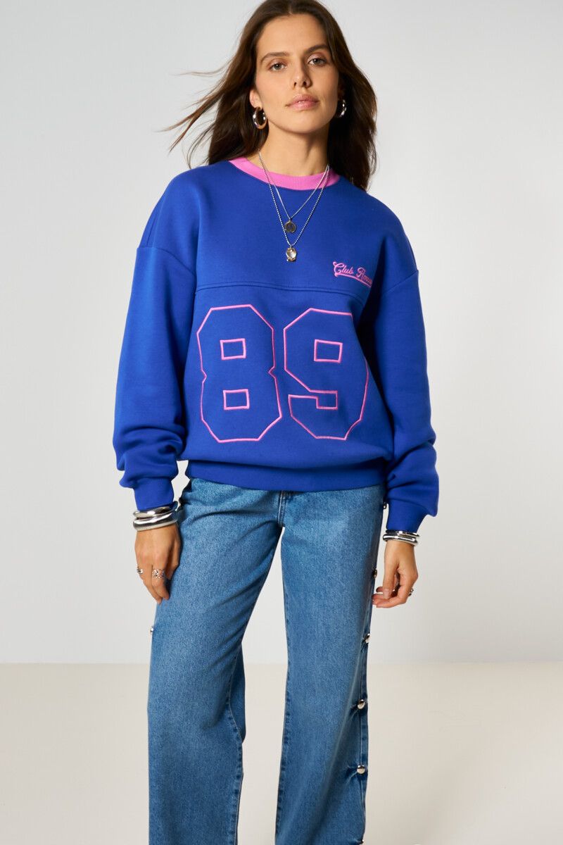 My Jewellery 89 club amour sweater Blauw