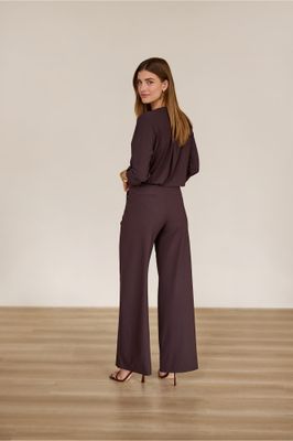 Studio Anneloes Lexie LONG bonded trousers Bruin