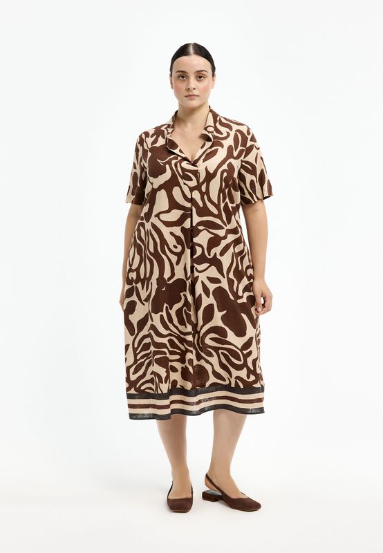 Xandres karina jurk Bruin