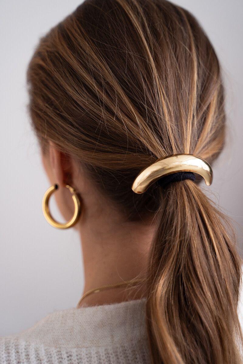 My Jewellery Haarelastiek met goudkleurige curve