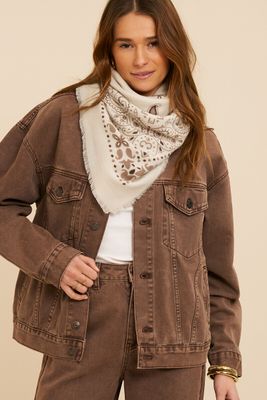 My Jewellery Beige sjaal met paisley print