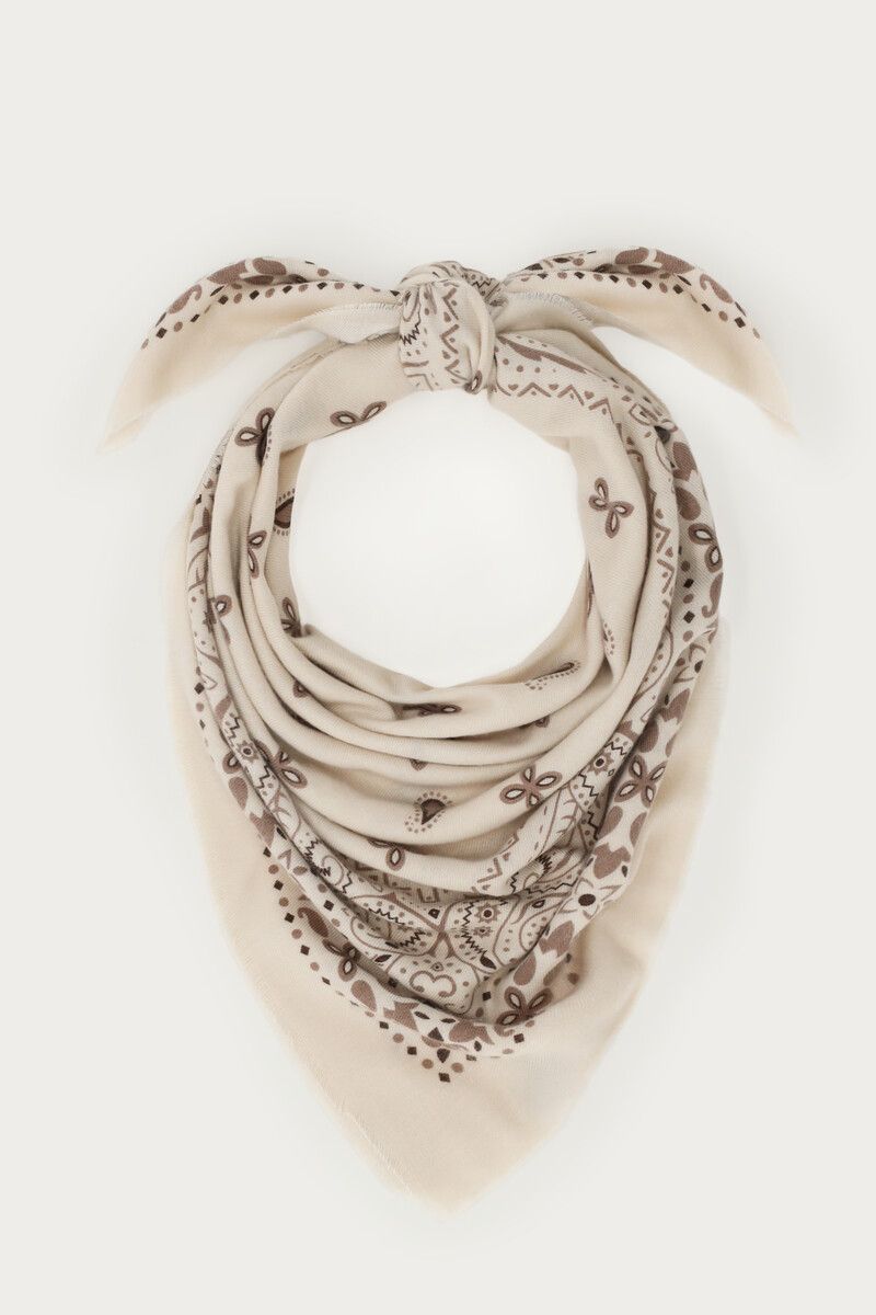 My Jewellery Beige sjaal met paisley print