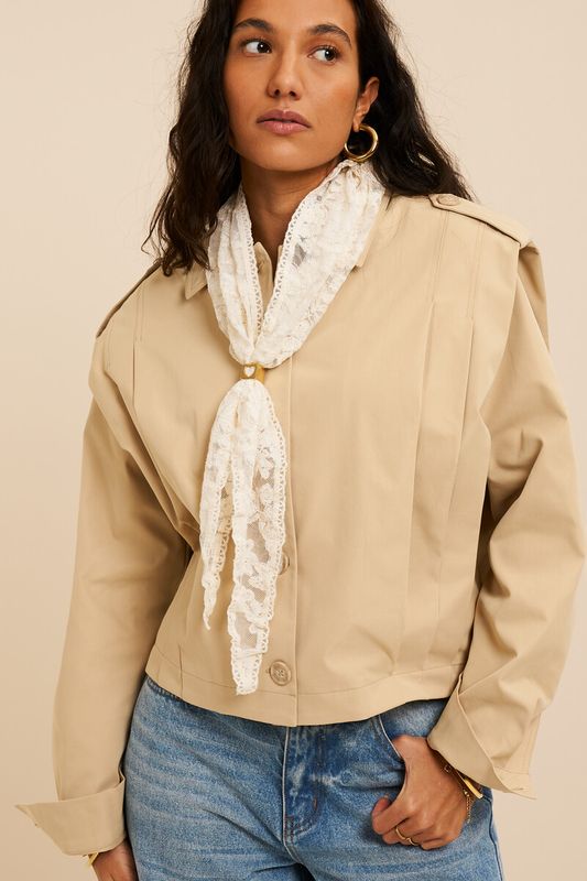 My Jewellery sjaal kant wit/beige