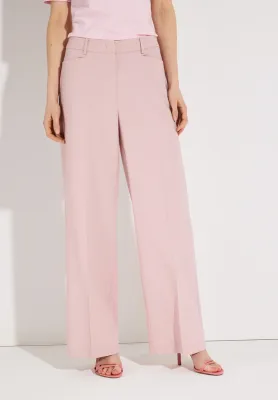 More&amp;More Broek met wijde pijpen roze