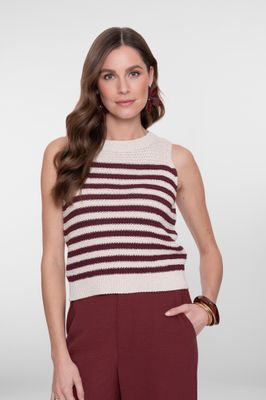 Geisha Gestreepte Spencer ecru