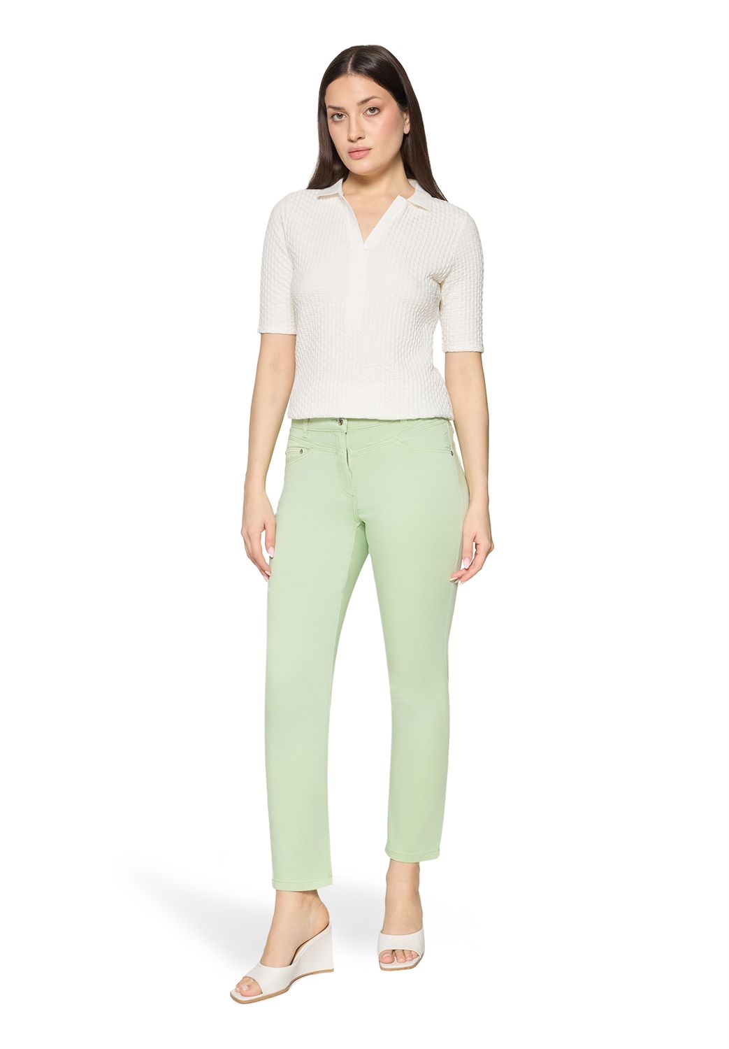 Betty Barclay casual broek slim fit Groen