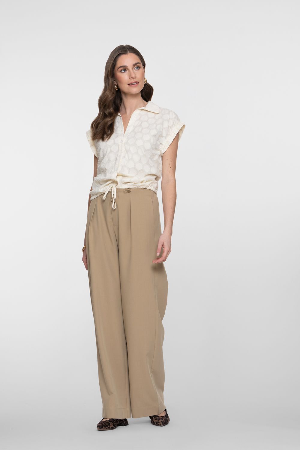 Geisha Blouse lurex Ecru