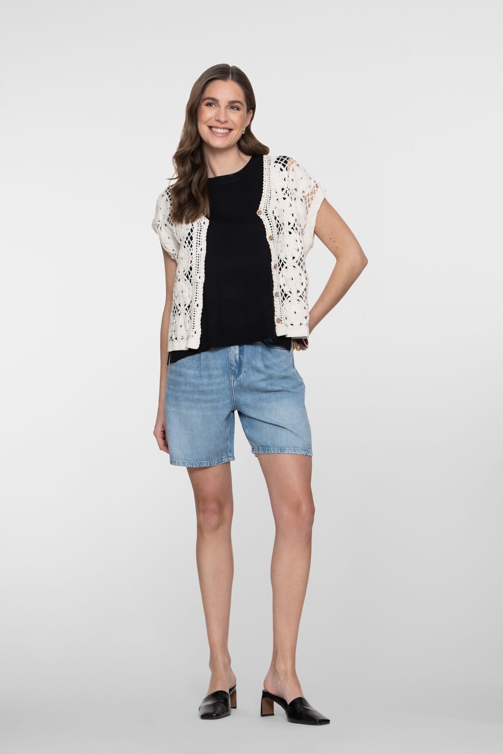 Geisha Vest crochet ecru