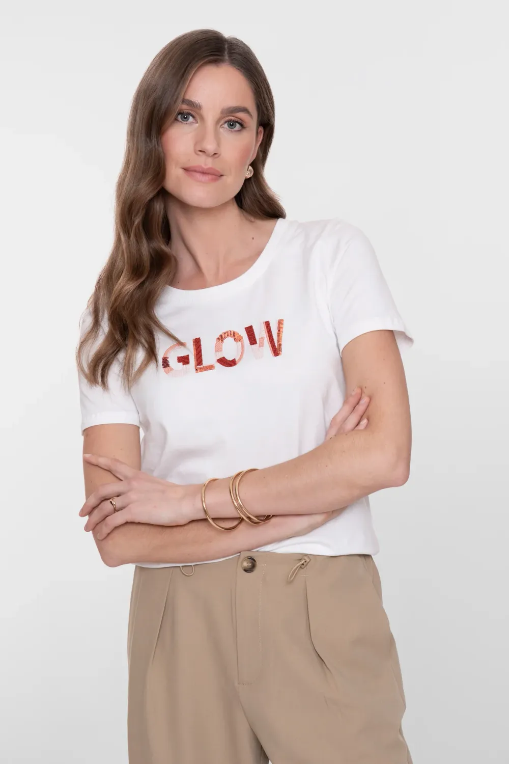 Geisha T-shirt glow Ecru