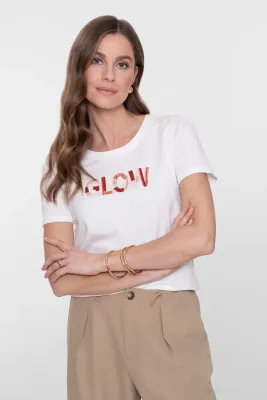 Geisha T-shirt glow Ecru