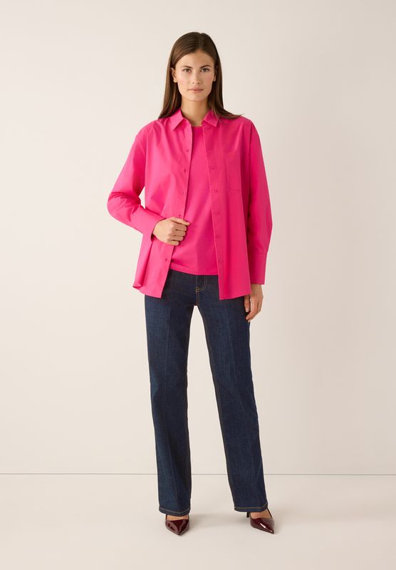 More&amp;More Wide Leg Denim Jeans Blauw