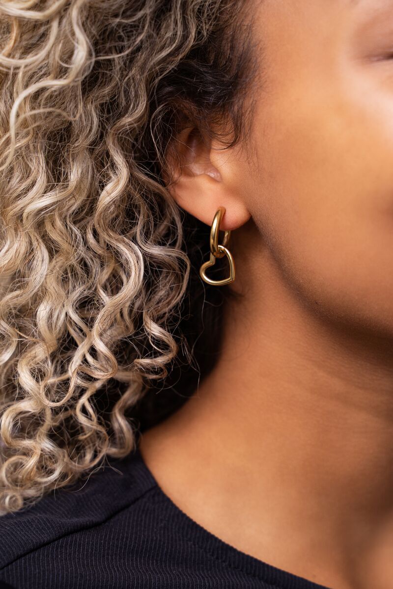 My Jewellery Oorringen met open hartje Goud