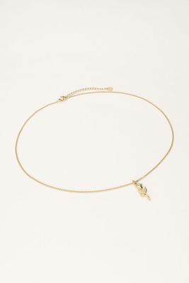 My Jewellery vintage ketting met platte roos Goud