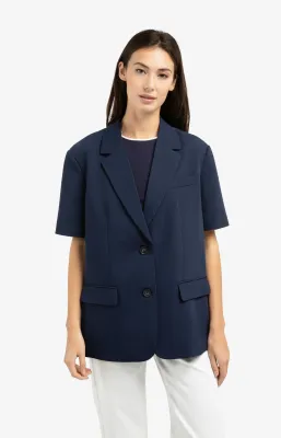 YAYA blazer met korte mouwen Blauw
