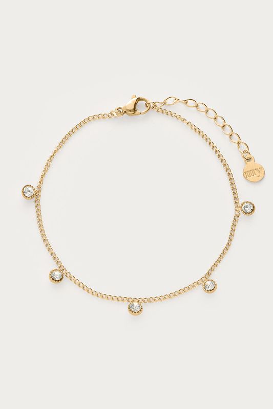 My Jewellery Armbandje vijfstrass steentjes Goud