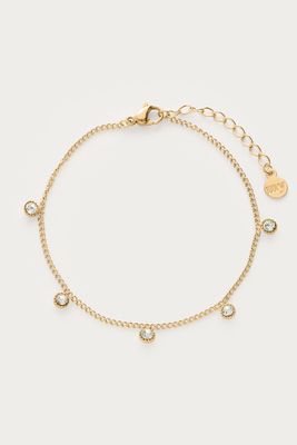 My Jewellery Armbandje vijfstrass steentjes Goud