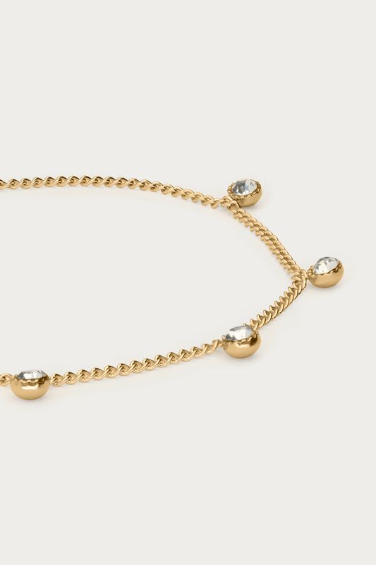 My Jewellery Armbandje vijfstrass steentjes Goud