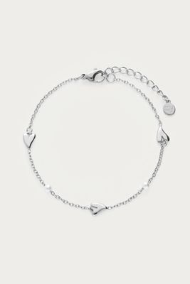 My Jewellery armband met hartjes en imitatieparels Zilver