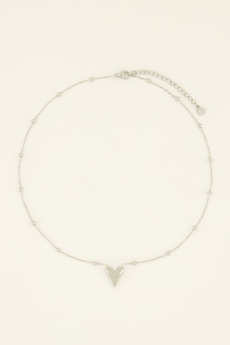 My Jewellery Middellange ketting met hartje Zilver