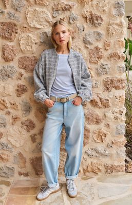 YAYA barrel jeans met wassing blauw