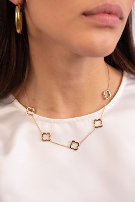 My Jewellery ketting met vijf klavers  Goud