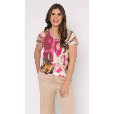 Roberto Sarto Blouson ronde hals Roze