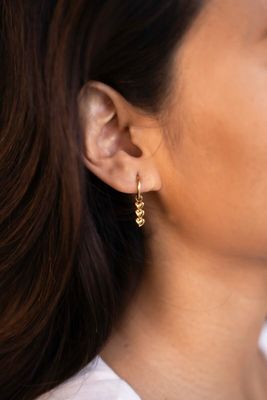 My Jewellery oorringen met drie hartjes Goud