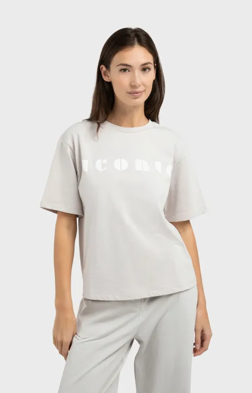 YAYA boyfriend T-shirt met print Grijs