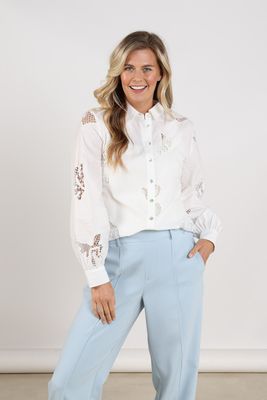 Nukus Floor Blouse Ecru