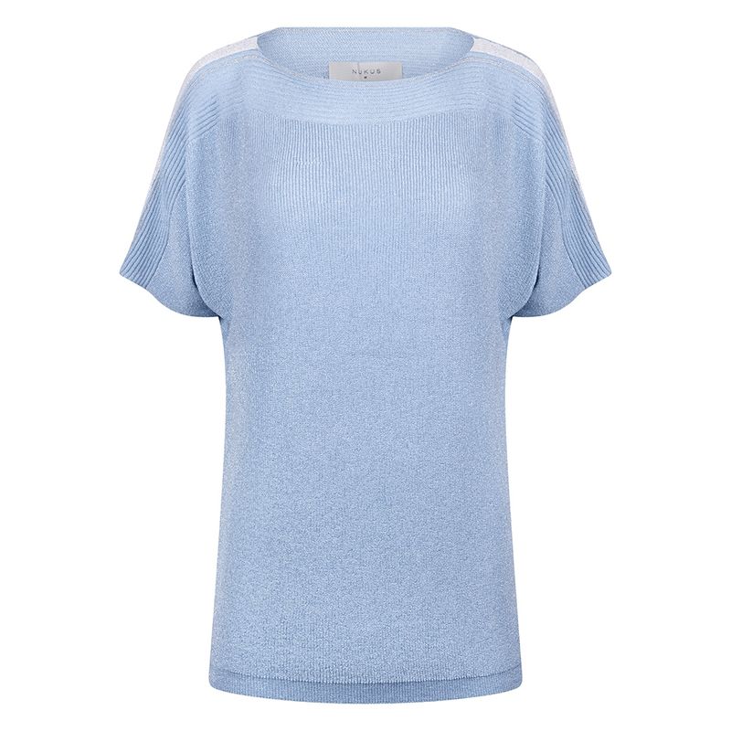 Nukus Merla Top Lurex Blauw