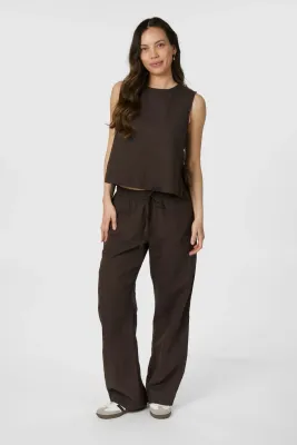 Neo Noir Sonar Linen Pants Bruin