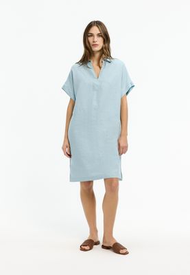 Xandres Karian Linnen Jurk Blauw