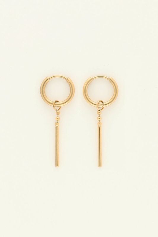 My Jewellery Oorringen bolletjes &amp; staafje Goud