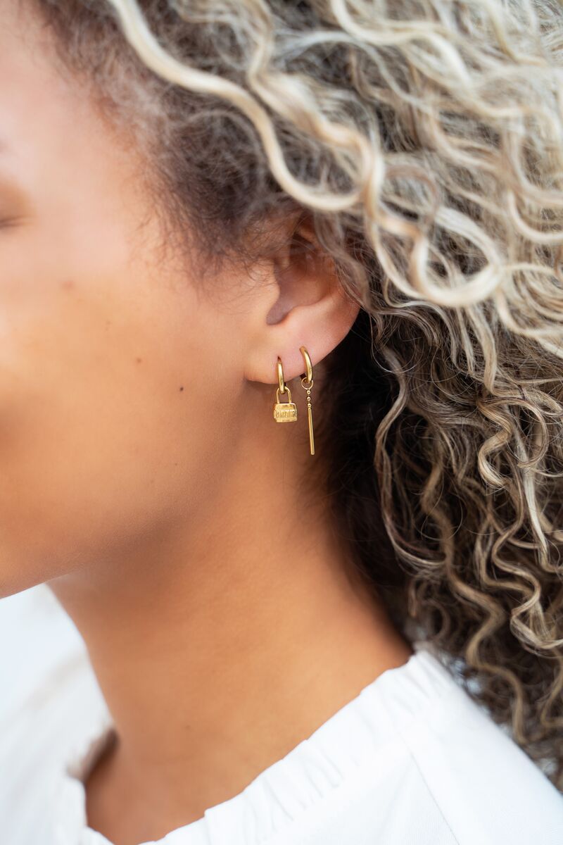 My Jewellery Oorringen bolletjes &amp; staafje Goud