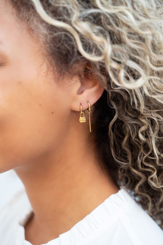 My Jewellery Oorringen bolletjes &amp; staafje Goud