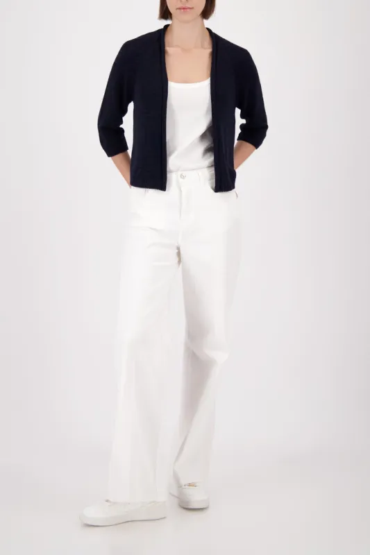 Monari Gebreid Vest Marine Blauw