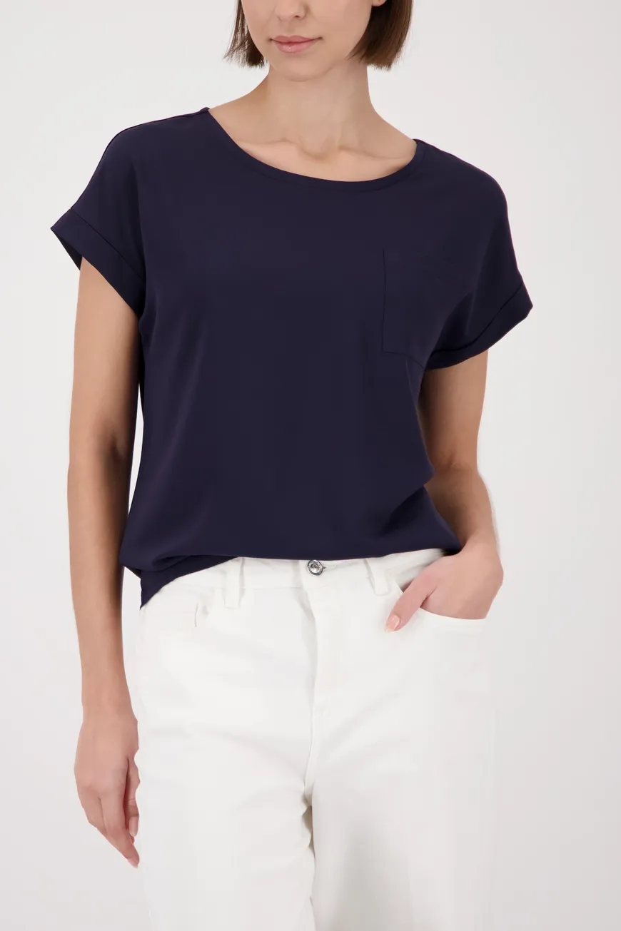 Monari Basis blouse shirt Blauw