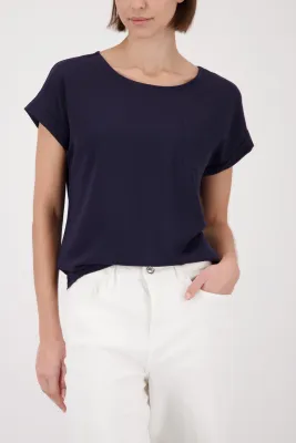 Monari Basis blouse shirt Blauw