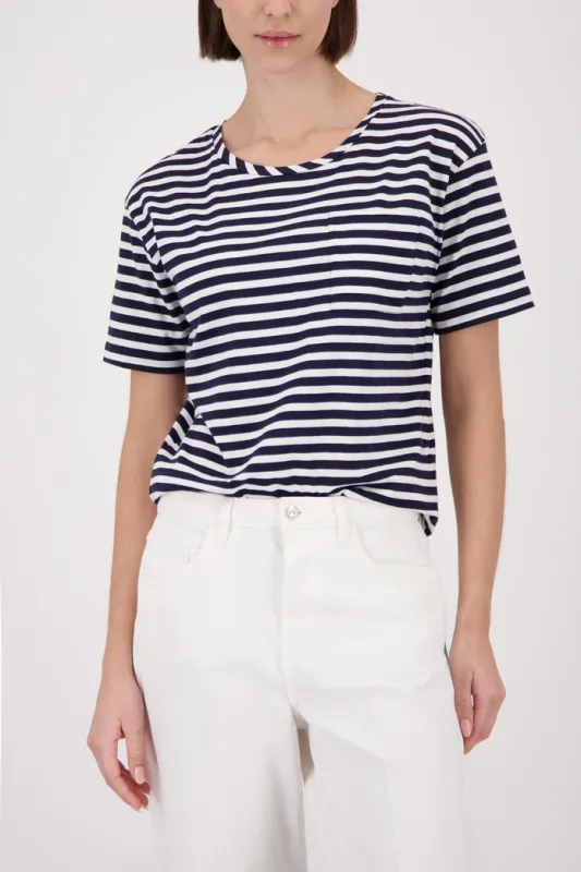 Monari T-Shirt Marine Blauw