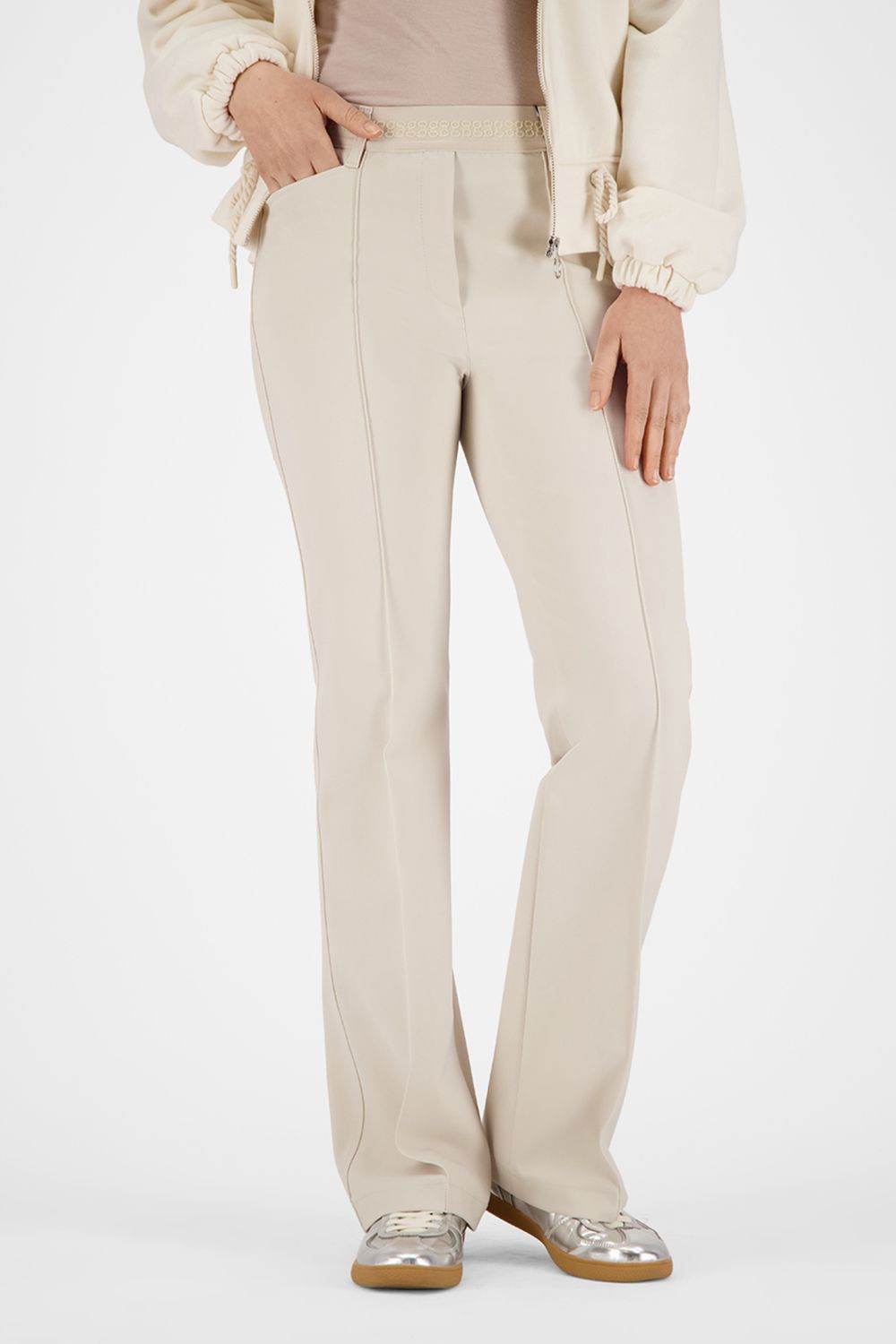 Gardeur Broek Pull On Slim Beige